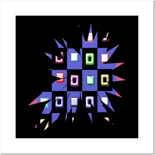 New Minimalist geomatric star shape colorful design Posters and Art